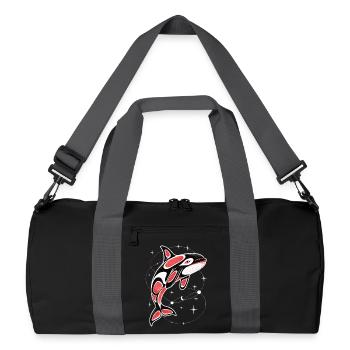Orca T-Shirt Killerwal Wal - Recycelte Duffel Bag - Schwarz/Graphitgrau - Vorne