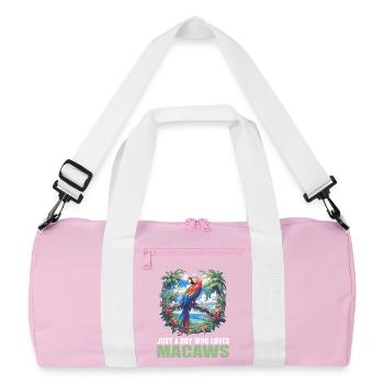 L’ère de l’ara - Sac de sport recyclé - rose/blanc - Devant