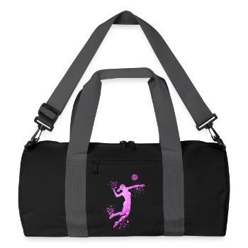 Volley-ball féminin Joueuse de volley-ball : Volley-ball de plage - Sac de sport recyclé - noir/gris graphite - Devant