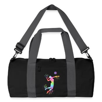 Volley-ball féminin Joueuse de volley-ball : Volley-ball de plage - Sac de sport recyclé - noir/gris graphite - Devant