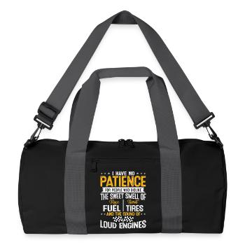 Course Moteurs bruyants Pas de patience Spruch drôle - Sac de sport recyclé - noir/gris graphite - Devant
