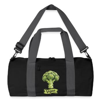 T-shirt végane Chemise nutritive en brocoli - Sac de sport recyclé - noir/gris graphite - Devant