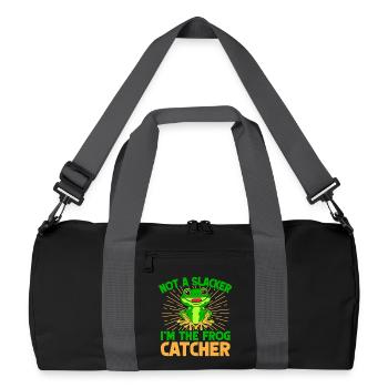 Frog Catcher Not A Slacker Frog - Recycled Duffel Bag - black/graphite grey - Front