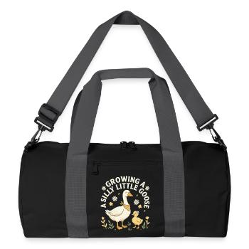 Growing A Silly Little Goose - Recycelte Duffel Bag - Schwarz/Graphitgrau - Vorne