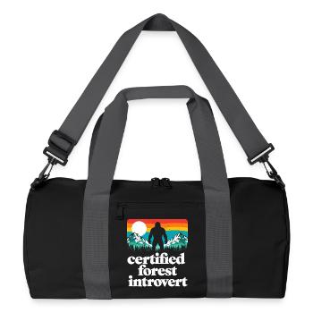 Bigfoot, Sasquatch, yéti, créatures cryptides, grand pied. - Sac de sport recyclé - noir/gris graphite - Devant