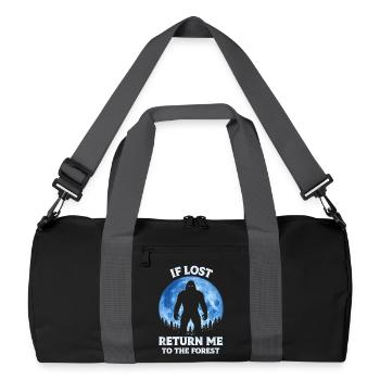Bigfoot, Sasquatch, yéti, créatures cryptides, grand pied. - Sac de sport recyclé - noir/gris graphite - Devant