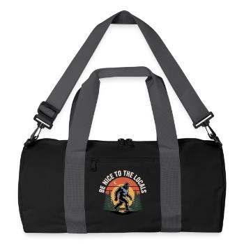 Bigfoot, Sasquatch, yéti, créatures cryptides, grand pied. - Sac de sport recyclé - noir/gris graphite - Devant