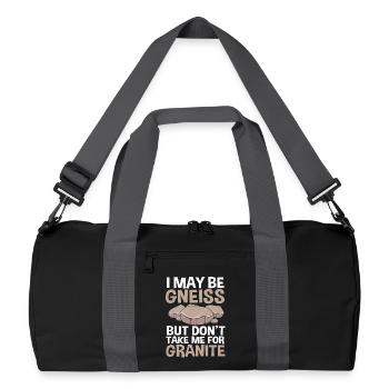 Archéologie Géologie - Sac de sport recyclé - noir/gris graphite - Devant