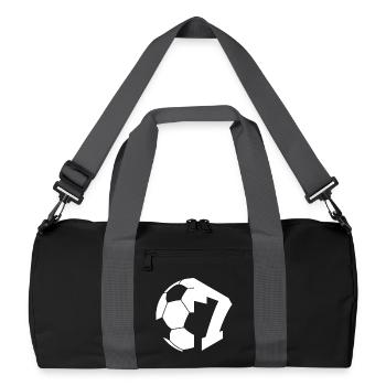 NR. 7 FUßBALLER NUMMER 7 FUßBALL 7. GEBURTSTAG - Recycelte Duffel Bag - Schwarz/Graphitgrau - Vorne