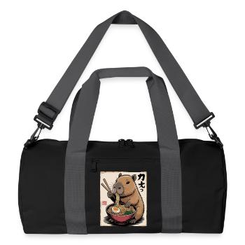 Capybara Ramen Feast - Recycled Duffel Bag - black/graphite grey - Front