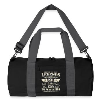 Cadeau d’anniversaire vintage 1986 Legends pour le 40e anniversaire - Sac de sport recyclé - noir/gris graphite - Devant