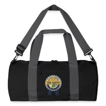Joueur drôle de pickleball Dink Happens Champions - Sac de sport recyclé - noir/gris graphite - Devant