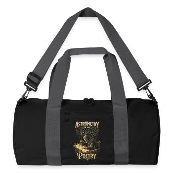 Astronomie Astronom Astrometry Is My Poetry - Recycelte Duffel Bag - Schwarz/Graphitgrau - Vorne