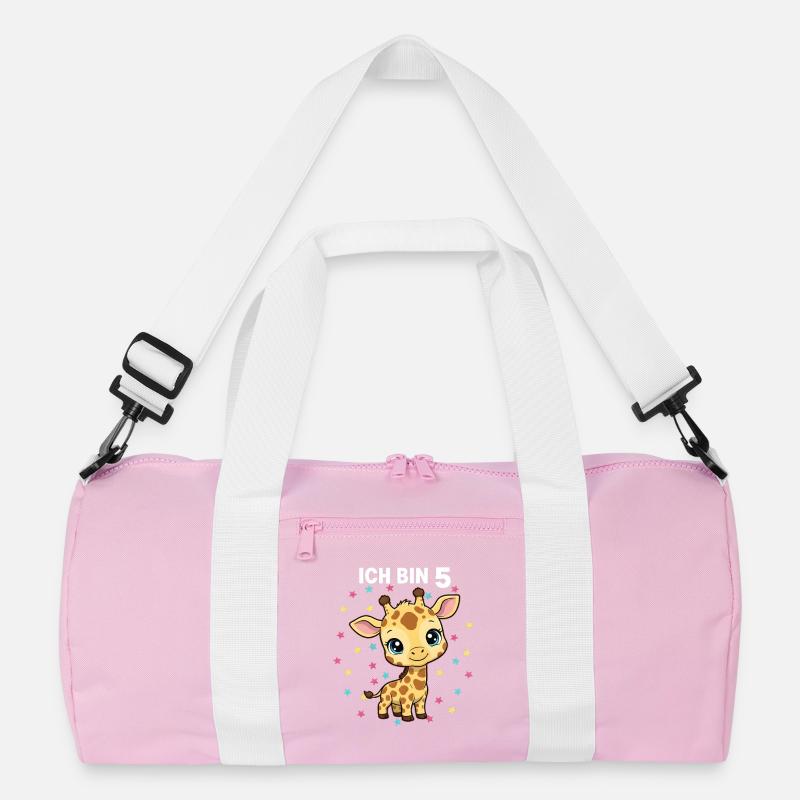 Ich bin 5 - Süßes Giraffe zum 5. Geburtstag Recycelte Duffel Bag