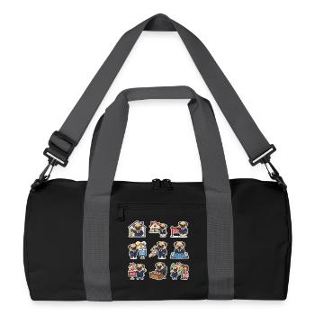 Courtier Douce Agence Immobilière Amoureuse de Chiens - Sac de sport recyclé - noir/gris graphite - Devant