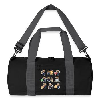 Courtier Douce Agence Immobilière Amoureuse de Chiens - Sac de sport recyclé - noir/gris graphite - Devant