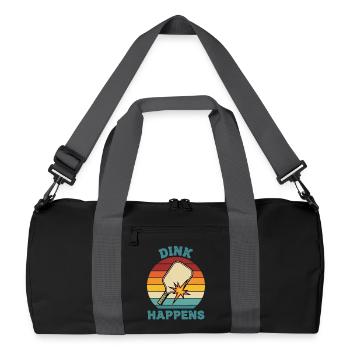 Joueur drôle de pickleball Dink Happen Love - Sac de sport recyclé - noir/gris graphite - Devant