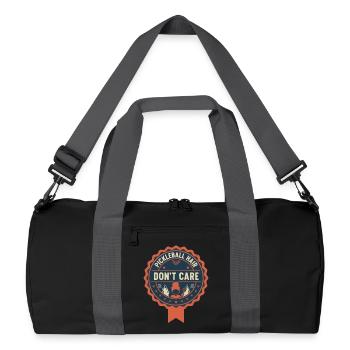 Pickleball-Haare kümmern sich nicht Lustige Spielerliebe - Recycelte Duffel Bag - Schwarz/Graphitgrau - Vorne