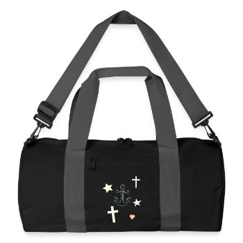 Anchor Dream Star Hearts Motif - Recycled Duffel Bag - black/graphite grey - Front