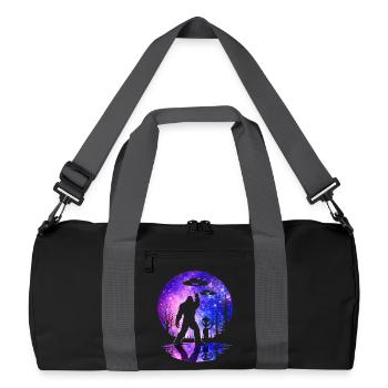 Bigfoot Rock sur le panneau Sasquatch Yéti Rock and Roll - Sac de sport recyclé - noir/gris graphite - Devant