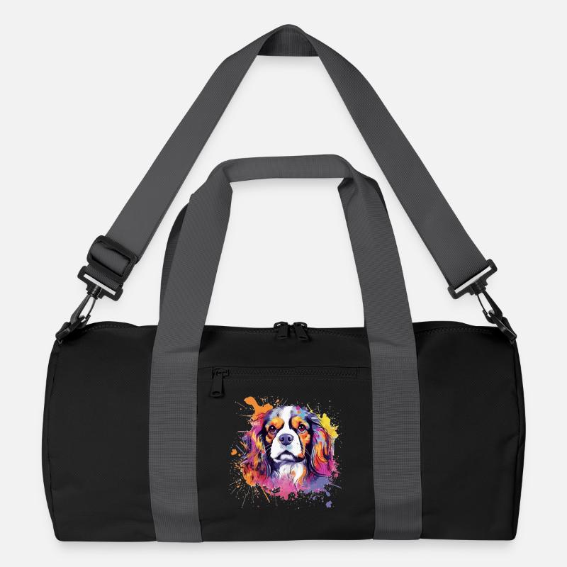 Cavalier King Charles Spaniel Splash Art Recycelte Duffel Bag