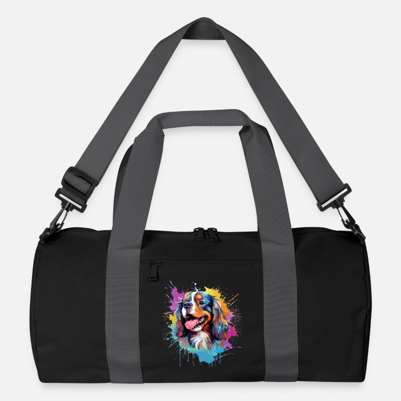 Cavalier King Charles Spaniel Splash Color Recycelte Duffel Bag