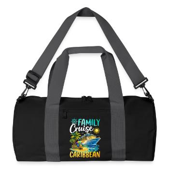Family Cruise Caribbean - Recycelte Duffel Bag - Schwarz/Graphitgrau - Vorne