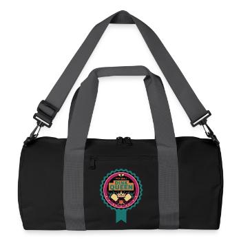 Pickleball Dink Queen Lustige Spielerin Love Pickleball - Recycelte Duffel Bag - Schwarz/Graphitgrau - Vorne