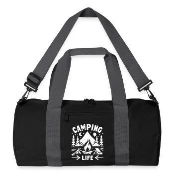 La vie en camping - Sac de sport recyclé - noir/gris graphite - Devant