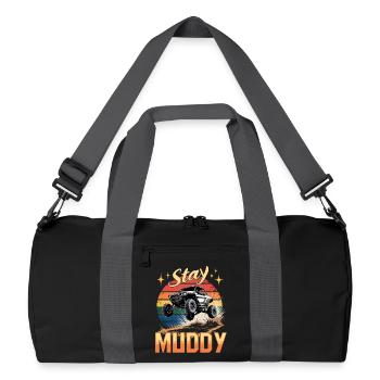 UTV Off Road 4 Wheeler Side by side - Recycelte Duffel Bag - Schwarz/Graphitgrau - Vorne