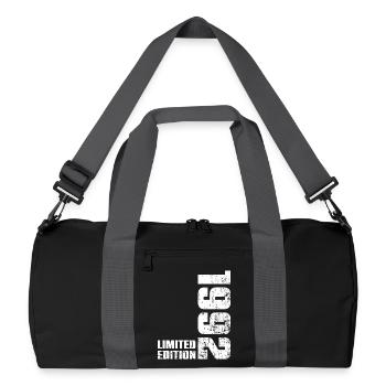Cadeau d'anniversaire 34 ans 1992 Homme Femme - Sac de sport recyclé - noir/gris graphite - Devant