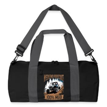 UTV Off Road 4 Wheeler Side by side - Recycelte Duffel Bag - Schwarz/Graphitgrau - Vorne