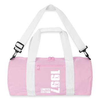 29 Year Old 1997 Man Woman Birthday Gift - Recycled Duffel Bag - pink/white - Front