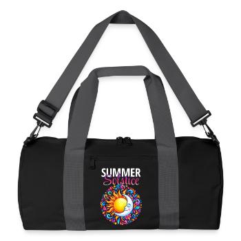 Litha Pagan Summer Solstice Midsummer Midsommar - Recycled Duffel Bag - black/graphite grey - Front