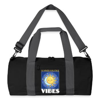 Litha Pagan Summer Solstice Midsummer Midsommar - Recycled Duffel Bag - black/graphite grey - Front