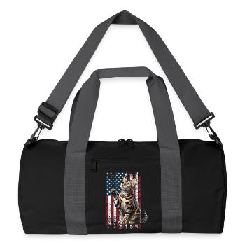Bengal Cat US Bengalkatze - Recycled Duffel Bag - black/graphite grey - Front