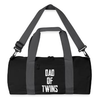 Dad of Twins - Recycelte Duffel Bag - Schwarz/Graphitgrau - Vorne