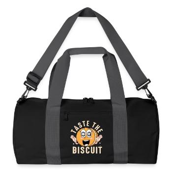 Taste the Biscuit Mascot - Recycled Duffel Bag - black/graphite grey - Front