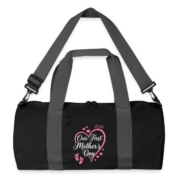 Premier t-shirt cadeau pour la fête des mères 2026 Maman Baby Ge - Sac de sport recyclé - noir/gris graphite - Devant