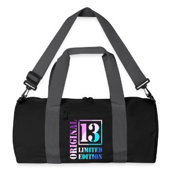 13. Geburtstag Junge Mädchen Teenager Level 13 - Recycelte Duffel Bag - Schwarz/Graphitgrau - Vorne