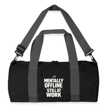 Ausgebrannter Millennial, Müder Erwachsener, - Recycelte Duffel Bag - Schwarz/Graphitgrau - Vorne
