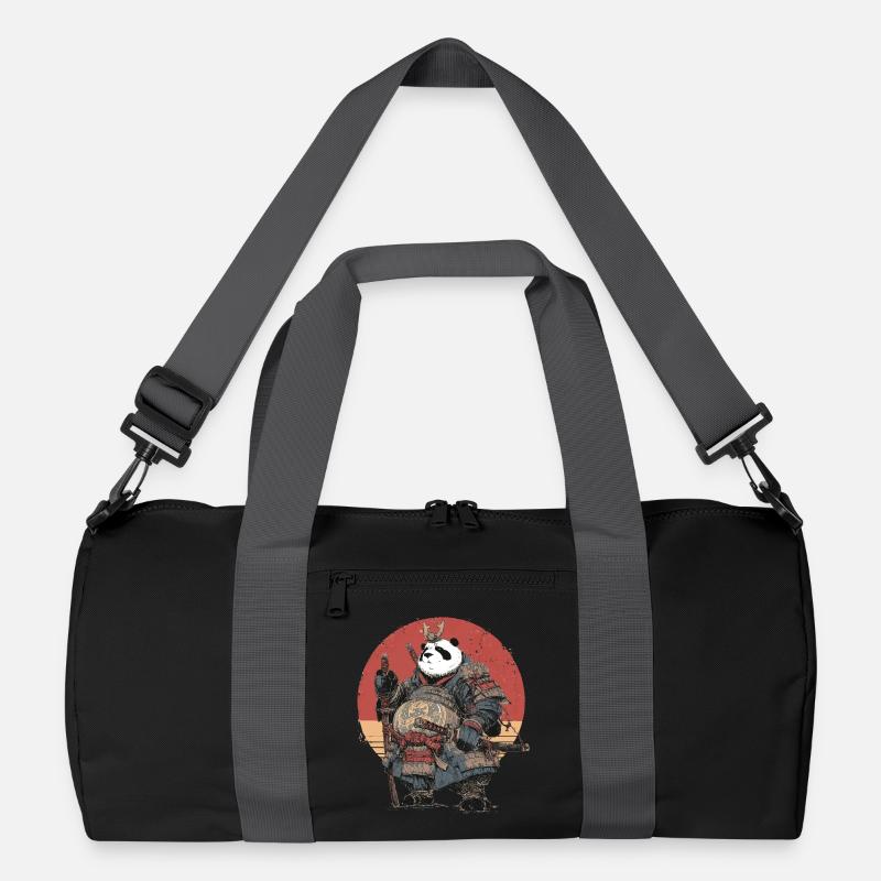 Panda samouraï en armure solide Sac de sport recyclé