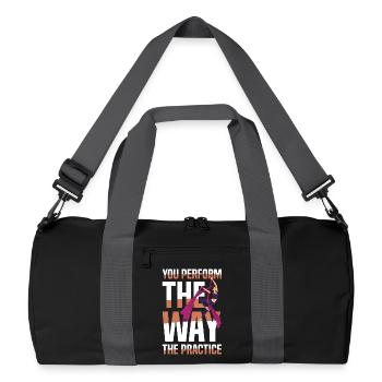 You perform as you practice aerial acrobatics - Recycled Duffel Bag - black/graphite grey - Front