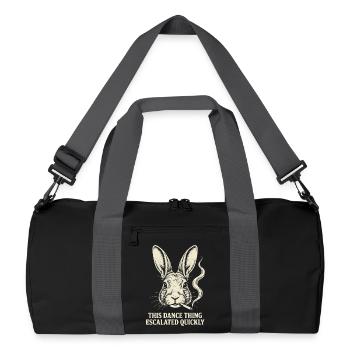 This Dance Thing Escalated Quickly Funny Dancer - Recycelte Duffel Bag - Schwarz/Graphitgrau - Vorne
