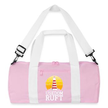 Island USEDOM CALLS Baltic Sea Usedom Holiday Funny - Recycled Duffel Bag - pink/white - Front