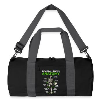 Illustration anatomique du pickleball Davinci - Sac de sport recyclé - noir/gris graphite - Devant