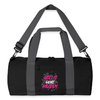 Girls gone muddy Schlammlauf Mud Run Muddy Race - Recycelte Duffel Bag - Schwarz/Graphitgrau - Vorne