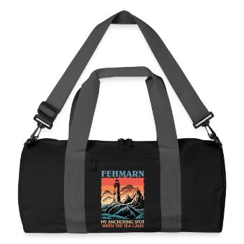 Sailor FEHMARN MY ANCHORING SPOT Funny - Recycled Duffel Bag - black/graphite grey - Front