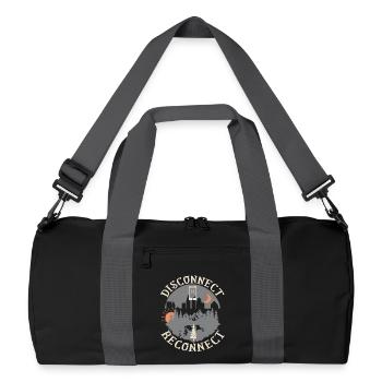 Campeur Randonneur Scout Camping Randonnée Montagnes Forêt - Sac de sport recyclé - noir/gris graphite - Devant