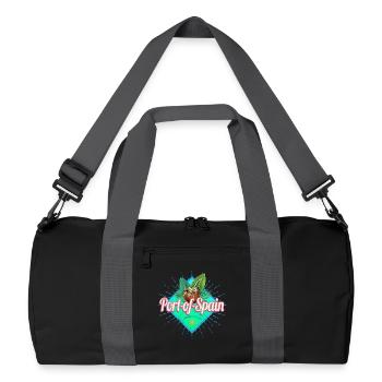 Souvenir de vacances de Port of Spain à Trinité-et-Tobago - Sac de sport recyclé - noir/gris graphite - Devant